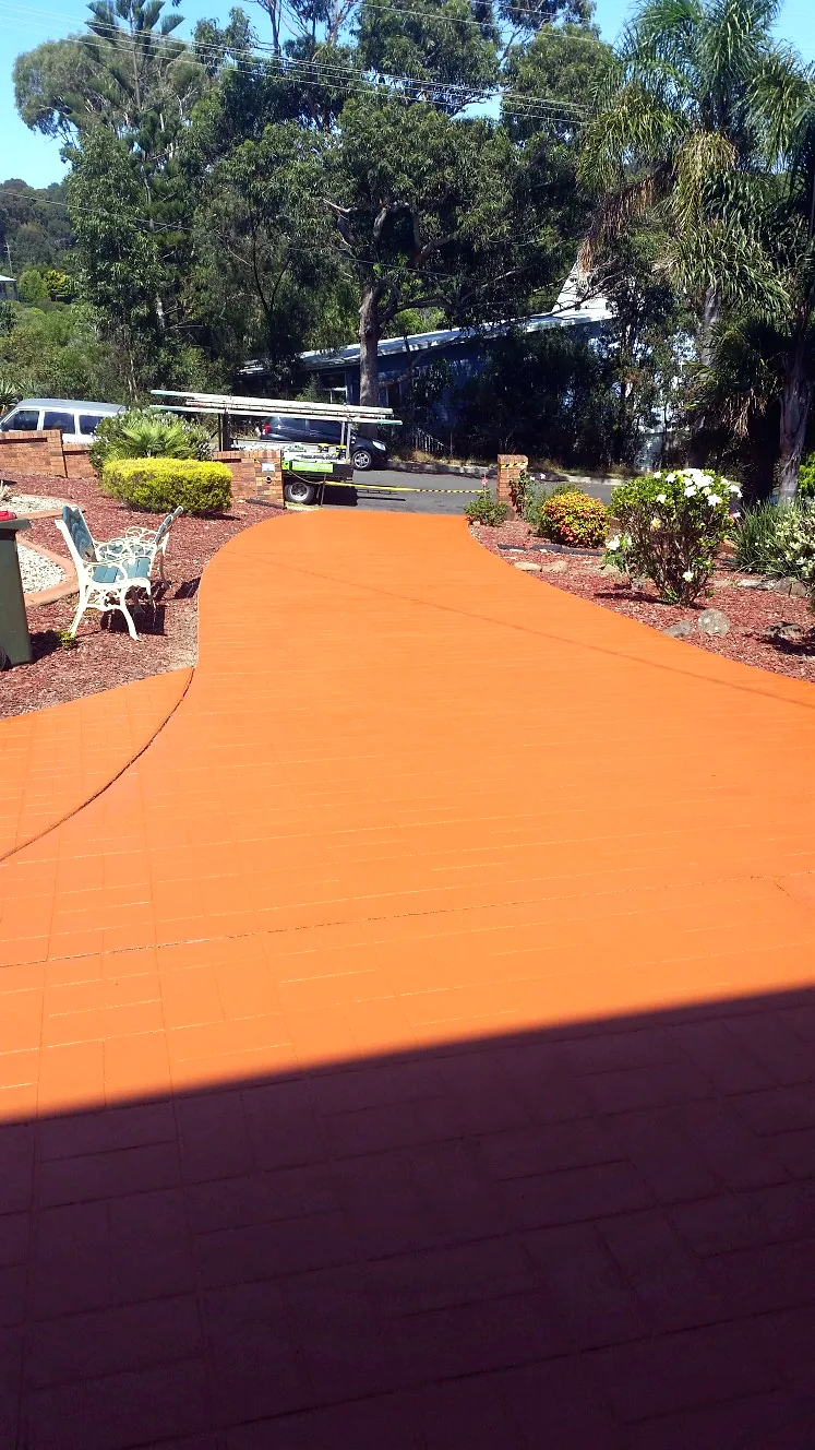 Painted driveway surface coating