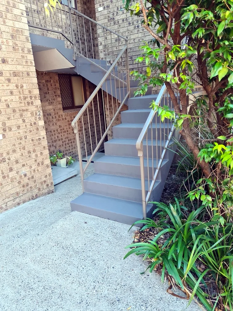 Painted metal staircase